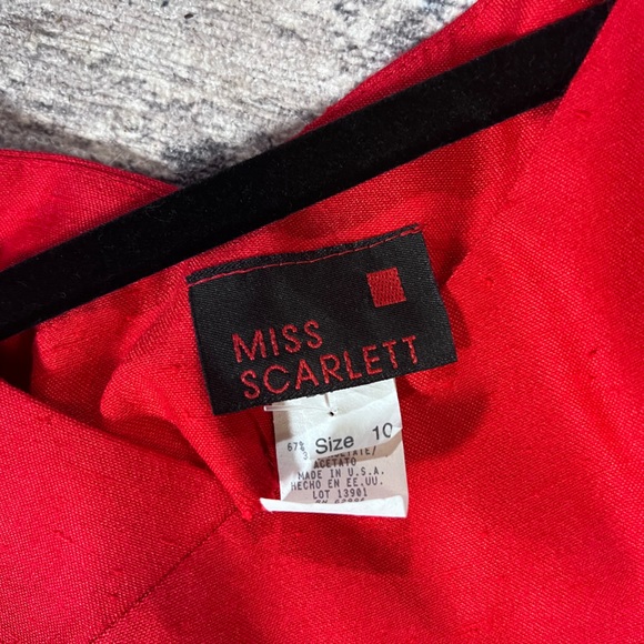 VINTAGE | MISS SCARLETT Side Button-Down Dress | 10 🤨 - Picture 4 of 6